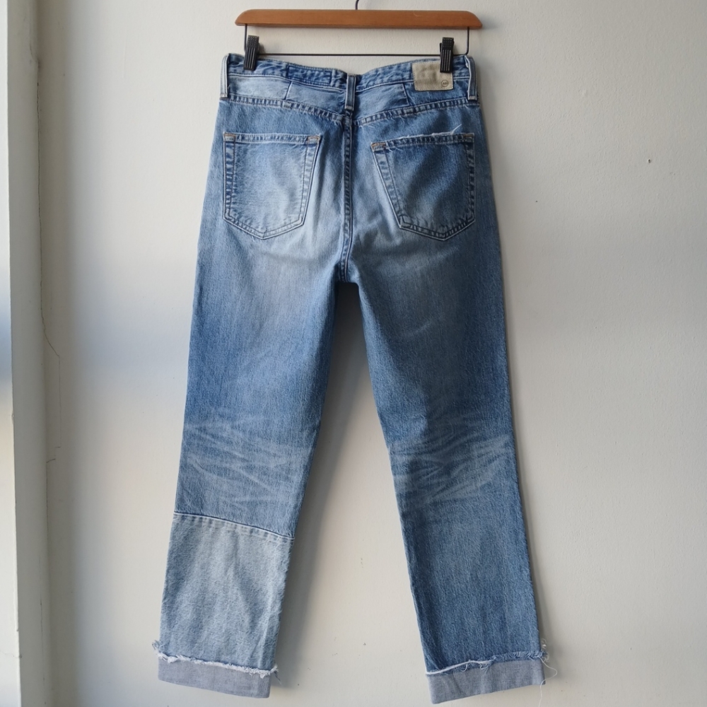 AG The Phoebe Patchwork Tapered Leg Jeans Women's 27 - Picture 3 of 6